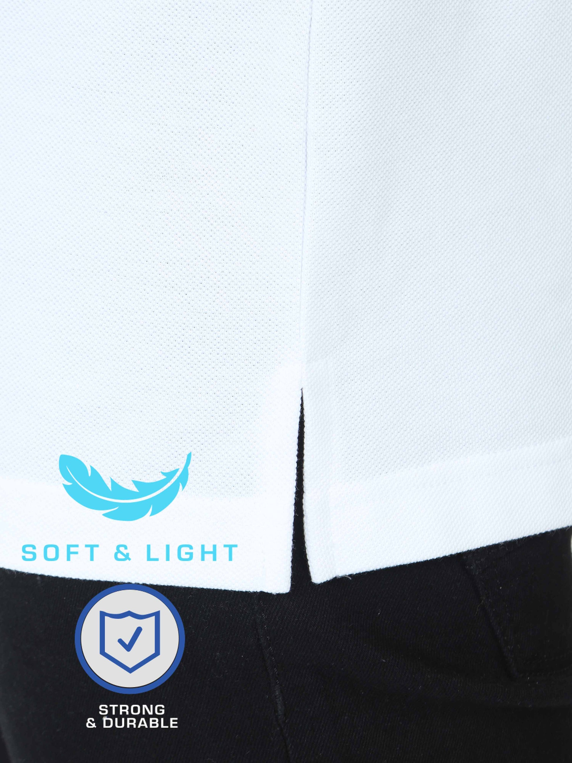 White Men's Dual Color Polo T-Shirt