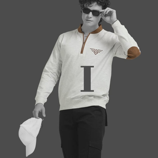 Chinese Collar Half Zipper Sweatshirt for Men 