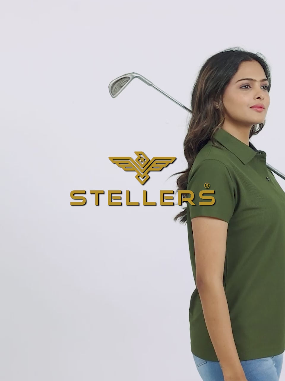 Olive Green Women's Golf polo t shirts for women