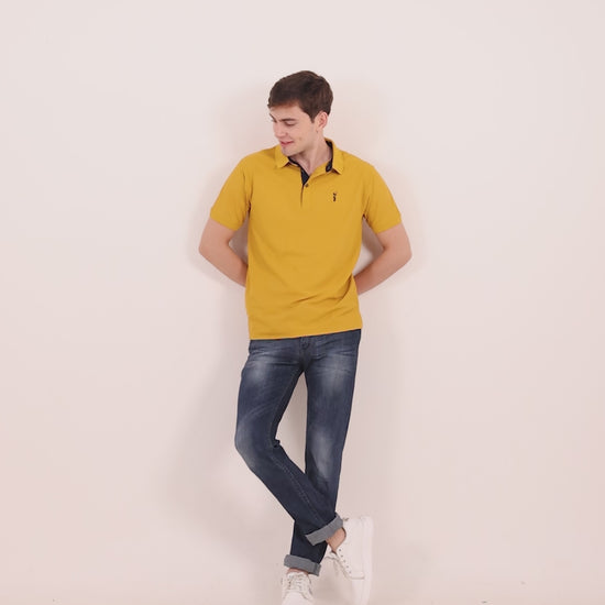 Mustard Polo T Shirt for Men