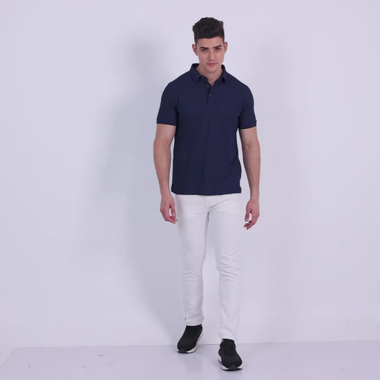 Navy Blue Polo T Shirt for Men